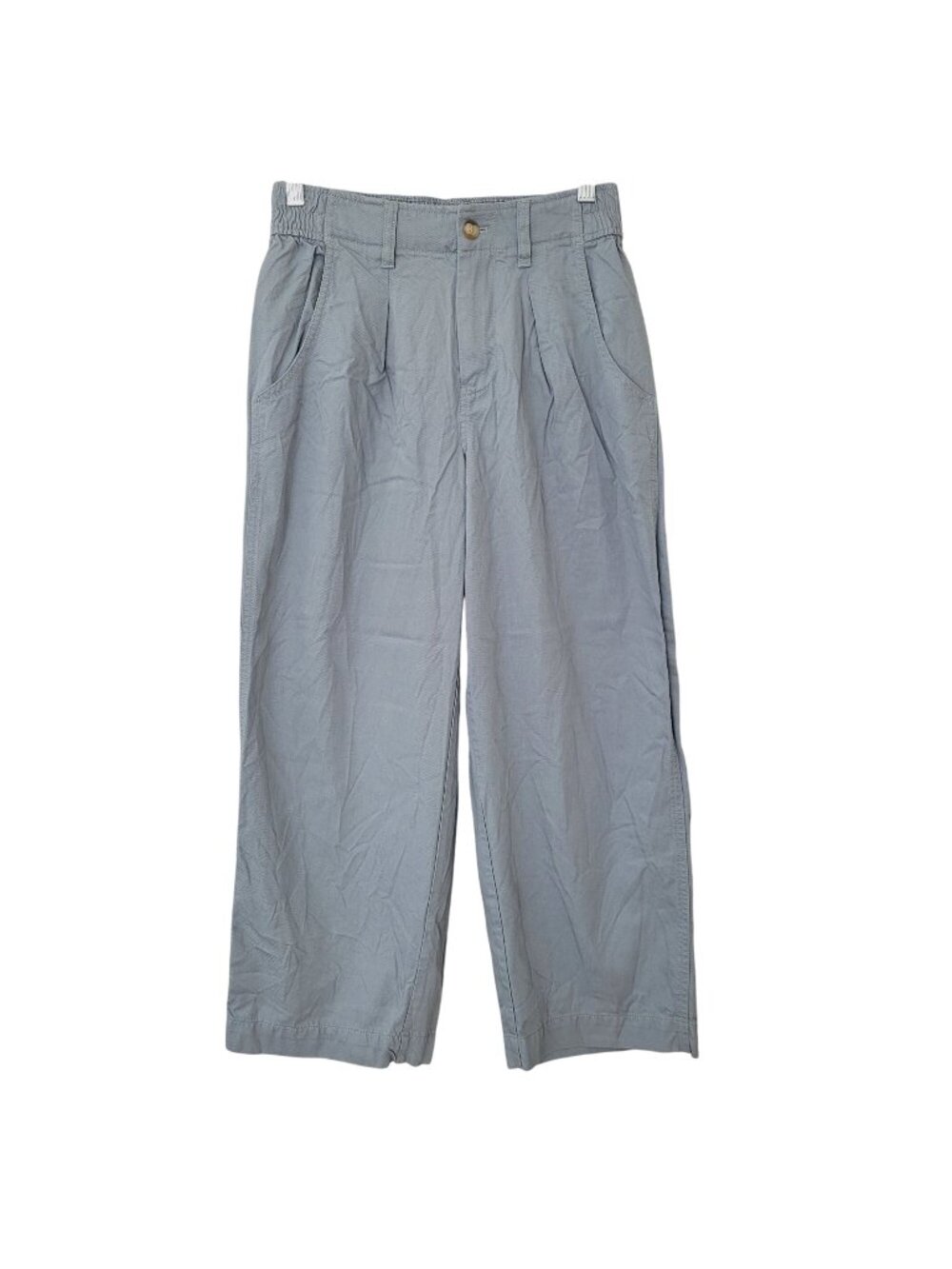 Madewell The Petite Neale Straight-Leg Pant Drapeweave Size 2P Overcast Career